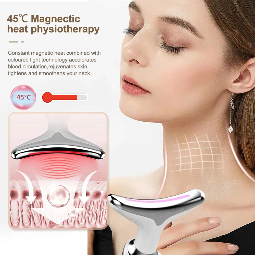 3 Colour LED FACE Beauty Massager